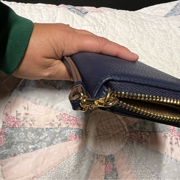 Anne Klein Navy Wallet with Gold Accent - Picture 6 of 6